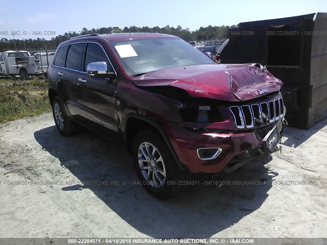 1C4RJFBG4EC423574 - 2014 JEEP GRAND CHEROKEE LIMITED BURGUNDY photo 1