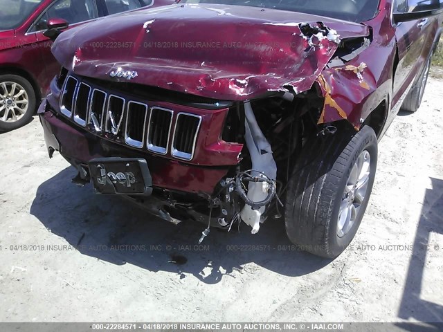 1C4RJFBG4EC423574 - 2014 JEEP GRAND CHEROKEE LIMITED BURGUNDY photo 6