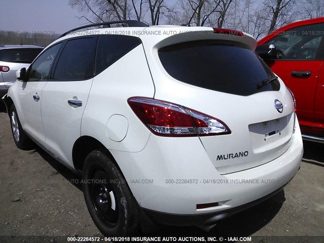 JN8AZ1MW7BW169807 - 2011 NISSAN MURANO S/SL/LE WHITE photo 3