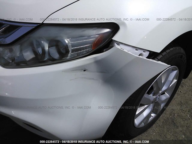 JN8AZ1MW7BW169807 - 2011 NISSAN MURANO S/SL/LE WHITE photo 6