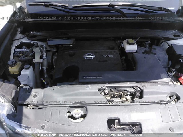 5N1AR2MN9FC679135 - 2015 NISSAN PATHFINDER S/SV/SL/PLATINUM 白色 照片 10