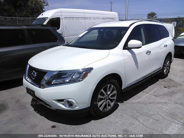 5N1AR2MN9FC679135 - 2015 NISSAN PATHFINDER S/SV/SL/PLATINUM 白色 照片 2