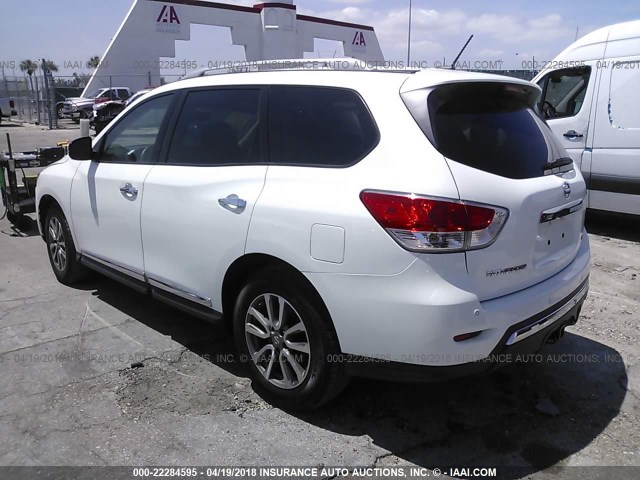 5N1AR2MN9FC679135 - 2015 NISSAN PATHFINDER S/SV/SL/PLATINUM 白色 照片 3