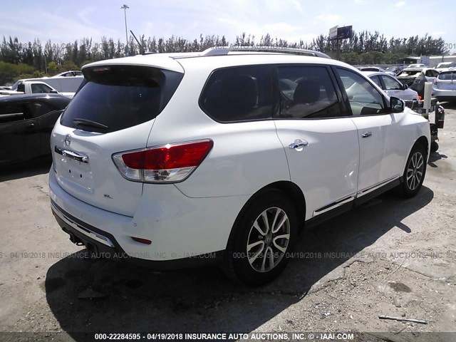 5N1AR2MN9FC679135 - 2015 NISSAN PATHFINDER S/SV/SL/PLATINUM 白色 照片 4