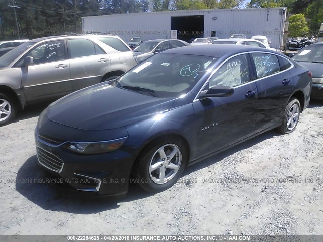 1G1ZB5ST2JF165240 - 2018 CHEVROLET MALIBU LS 蓝色 照片 2