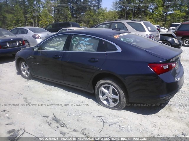 1G1ZB5ST2JF165240 - 2018 CHEVROLET MALIBU LS 蓝色 照片 3