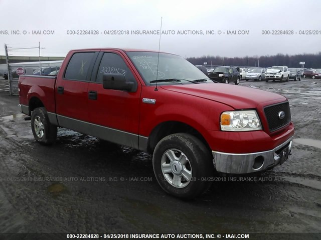 1FTPW14544KD29514 - 2004 FORD F150 SUPERCREW RED photo 1