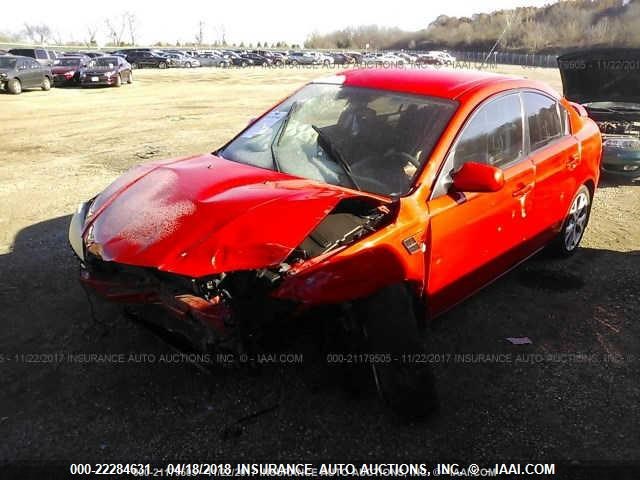 JM1BK32F171681103 - 2007 MAZDA 3 I RED photo 2