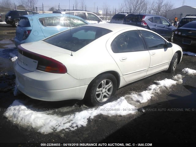 2B3HD46R44H700854 - 2004 DODGE INTREPID SE WHITE photo 4