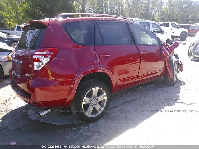 JTMWF4DV1A5027492 - 2010 TOYOTA RAV4 SPORT RED photo 4