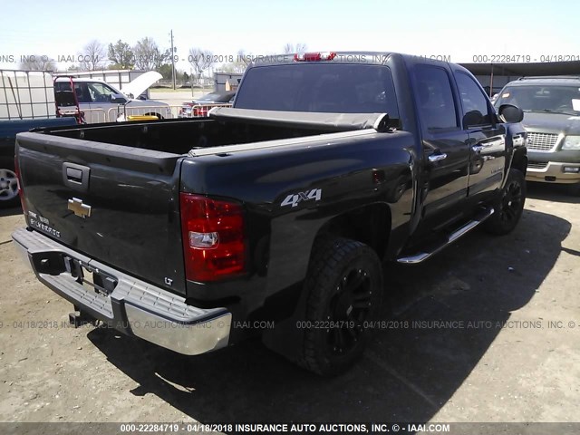 3GCEK23329G182360 - 2009 CHEVROLET SILVERADO K1500 LT BLACK photo 4