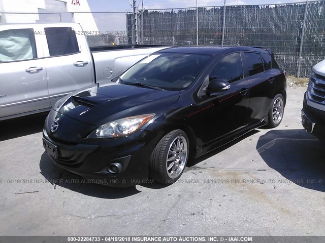 JM1BL1H34A1338453 - 2010 MAZDA SPEED 3 BLACK photo 2