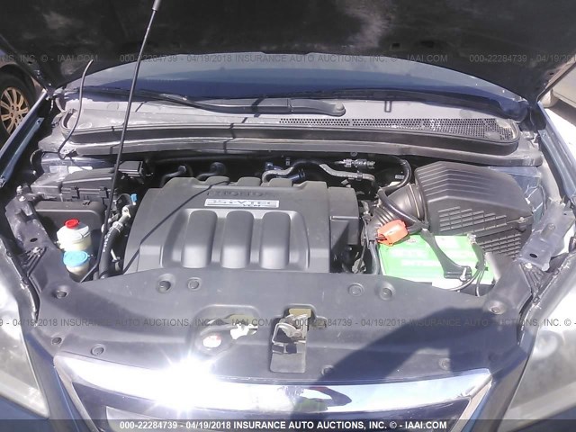 5FNRL38766B106738 - 2006 HONDA ODYSSEY EXL მუქი ლურჯი ფოტო 10