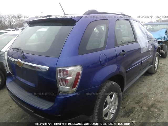 2CNDL13F076004741 - 2007 CHEVROLET EQUINOX LS BLUE photo 4