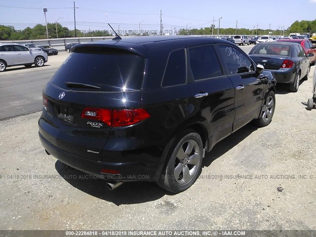 5J8TB18588A014300 - 2008 ACURA RDX TECHNOLOGY BLACK photo 4