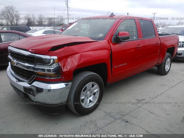 3GCUKREC4JG163931 - 2018 CHEVROLET SILVERADO K1500 LT RED photo 2