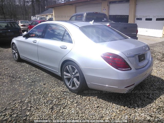 WDDUG8FB4FA177423 - 2015 MERCEDES-BENZ S 550 4MATIC SILVER photo 3