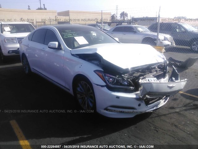 KMHGN4JE0FU096114 - 2015 HYUNDAI GENESIS 3.8L WHITE photo 1