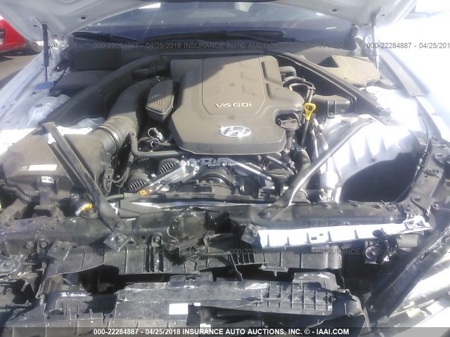 KMHGN4JE0FU096114 - 2015 HYUNDAI GENESIS 3.8L WHITE photo 10