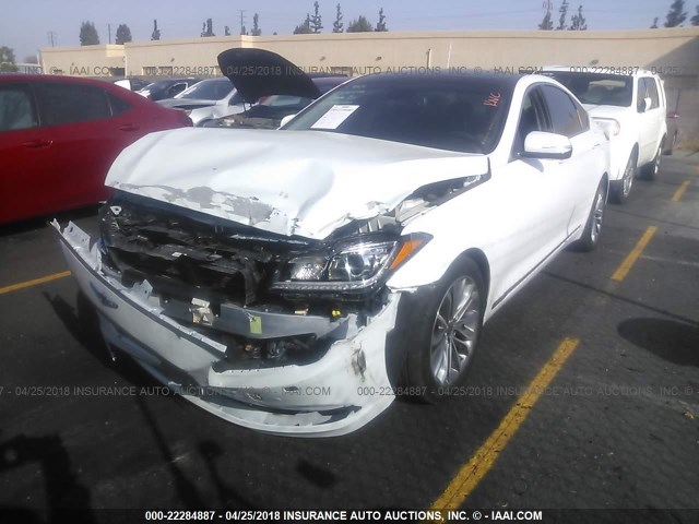 KMHGN4JE0FU096114 - 2015 HYUNDAI GENESIS 3.8L WHITE photo 2