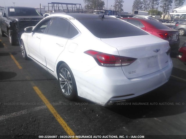 KMHGN4JE0FU096114 - 2015 HYUNDAI GENESIS 3.8L WHITE photo 3