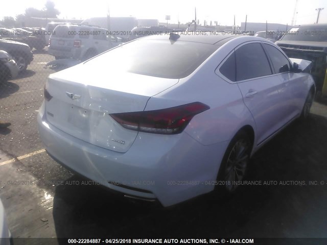 KMHGN4JE0FU096114 - 2015 HYUNDAI GENESIS 3.8L WHITE photo 4