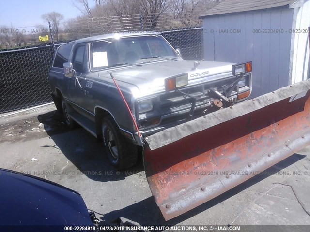 1B4GW12T0FS606435 - 1985 DODGE RAMCHARGER AW-100 BLUE photo 1