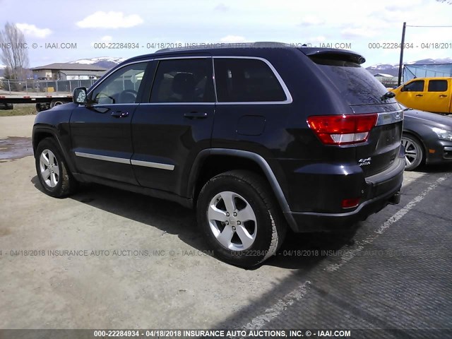 1J4RR4GTXBC543873 - 2011 JEEP GRAND CHEROKEE LAREDO BLUE photo 3