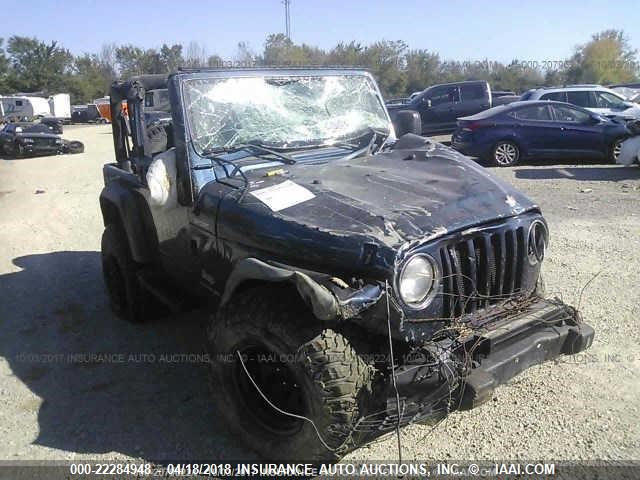 1J4FA49S14P794257 - 2004 JEEP WRANGLER / TJ SPORT BLUE photo 1