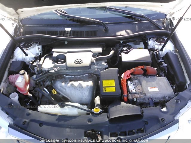4T1BD1FK9CU005203 - 2012 TOYOTA CAMRY HYBRID/LE/XLE 白色 照片 10