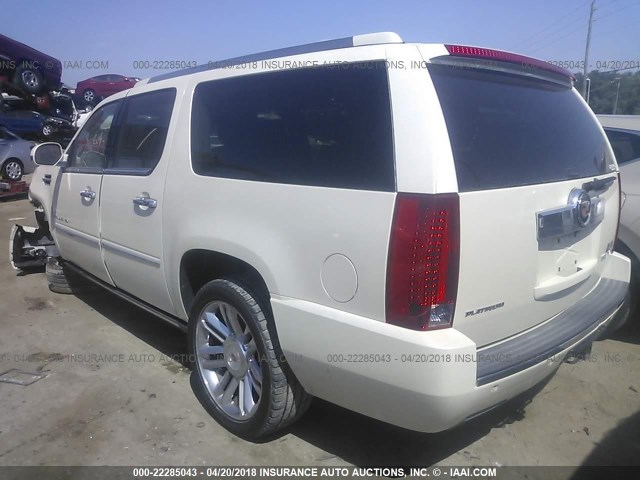 1GYS4KEF3DR113278 - 2013 CADILLAC ESCALADE ESV PLATINUM WHITE photo 3