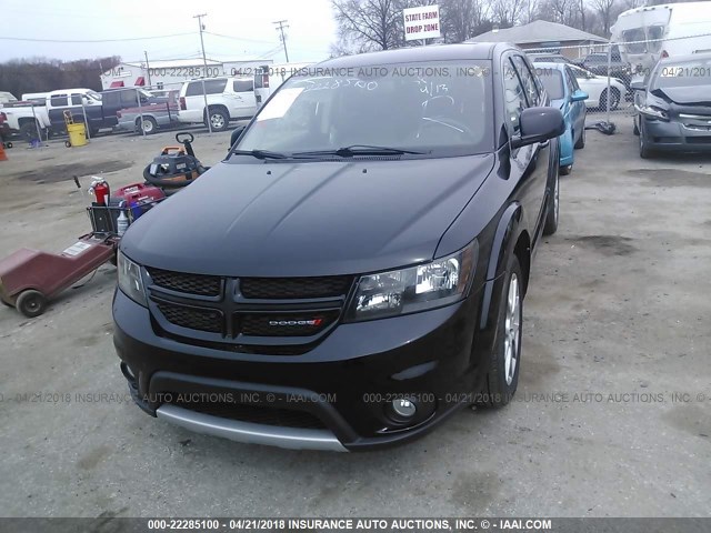 3C4PDDEG1FT549203 - 2015 DODGE JOURNEY R/T BLACK photo 2