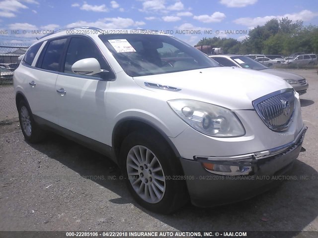 5GALRBED9AJ201709 - 2010 BUICK ENCLAVE CXL WHITE photo 1