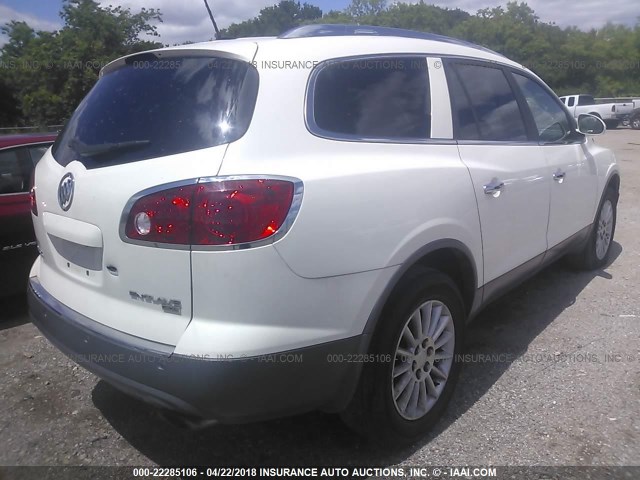5GALRBED9AJ201709 - 2010 BUICK ENCLAVE CXL WHITE photo 4