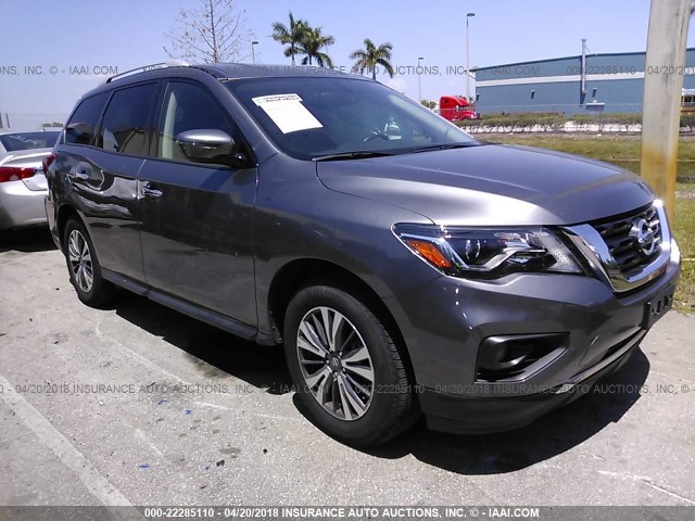 5N1DR2MN0HC655998 - 2017 NISSAN PATHFINDER S/SV/SL/PLATINUM GRAY photo 1