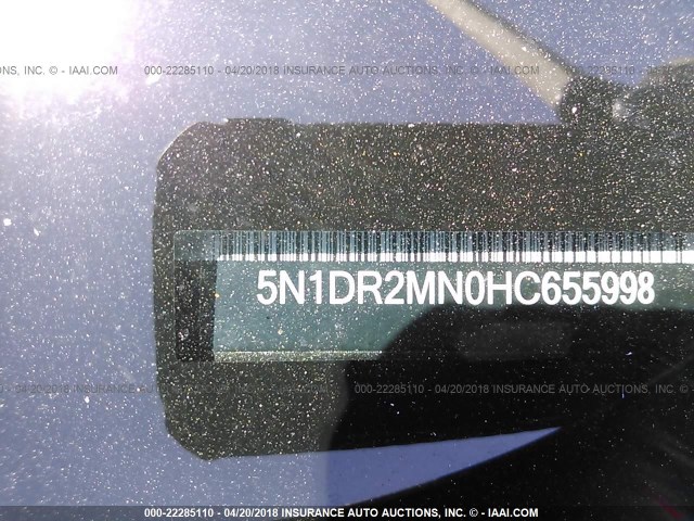 5N1DR2MN0HC655998 - 2017 NISSAN PATHFINDER S/SV/SL/PLATINUM 灰色 照片 9