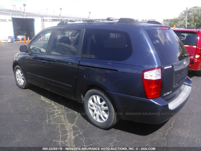 KNDMB233366074032 - 2006 KIA SEDONA EX/LX BLUE photo 3