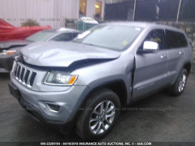 1C4RJFBGXFC696620 - 2015 JEEP GRAND CHEROKEE LIMITED GRAY photo 2