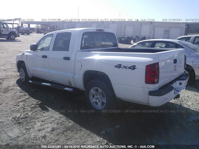 1D7HW48N46S712099 - 2006 DODGE DAKOTA QUAD SLT WHITE photo 3