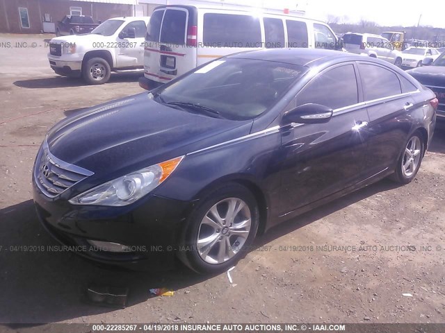 5NPEC4AC4CH323178 - 2012 HYUNDAI SONATA SE/LIMITED BLUE photo 2