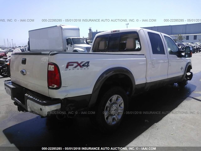 1FT7W2BT7GEB15675 - 2016 FORD F250 SUPER DUTY WHITE photo 4