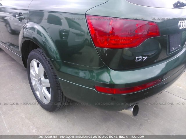 WA1AV74L67D009902 - 2007 AUDI Q7 4.2 QUATTRO GREEN photo 6