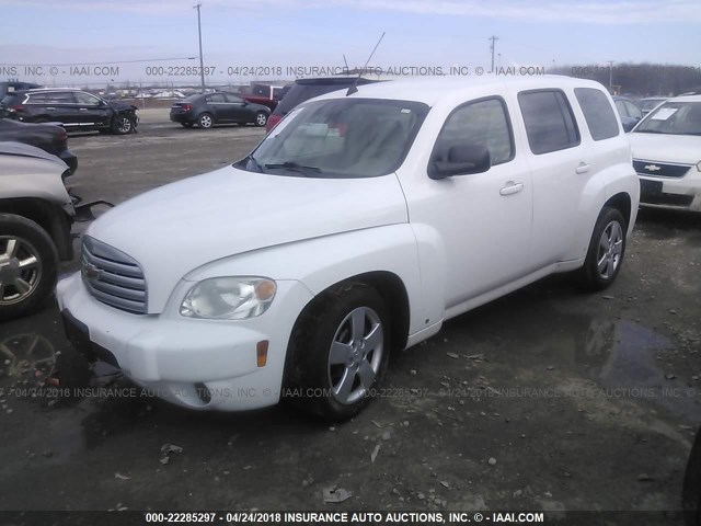 3GNCA13B59S595177 - 2009 CHEVROLET HHR LS WHITE photo 2