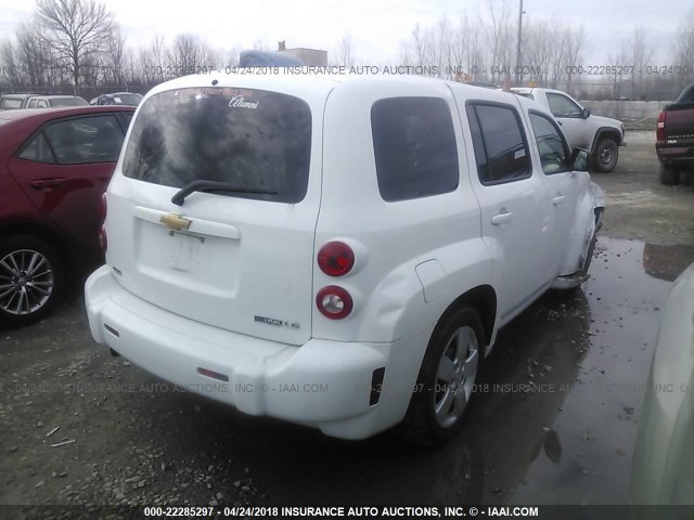 3GNCA13B59S595177 - 2009 CHEVROLET HHR LS WHITE photo 4