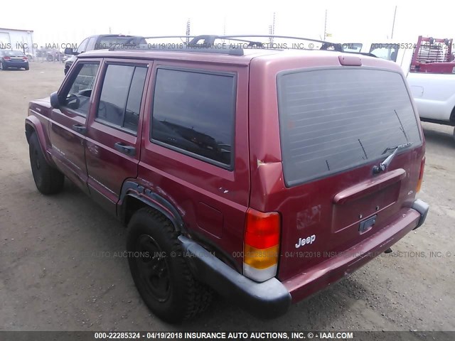 1J4FF68S1XL572148 - 1999 JEEP CHEROKEE SPORT/CLASSIC წითელი ფოტო 3