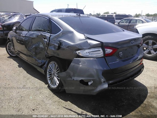 3FA6P0LU0ER207280 - 2014 FORD FUSION SE HYBRID GRAY photo 3