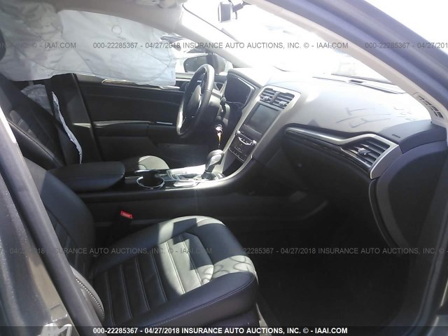 3FA6P0LU0ER207280 - 2014 FORD FUSION SE HYBRID GRAY photo 5