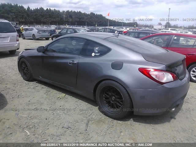 KMHHT6KD9AU024588 - 2010 HYUNDAI GENESIS COUPE 2.0T GRAY photo 3