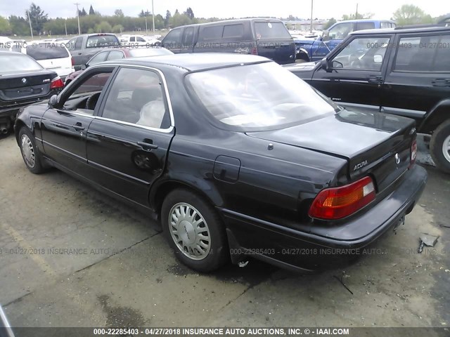 JH4KA7676PC006850 - 1993 ACURA LEGEND LS BLACK photo 3