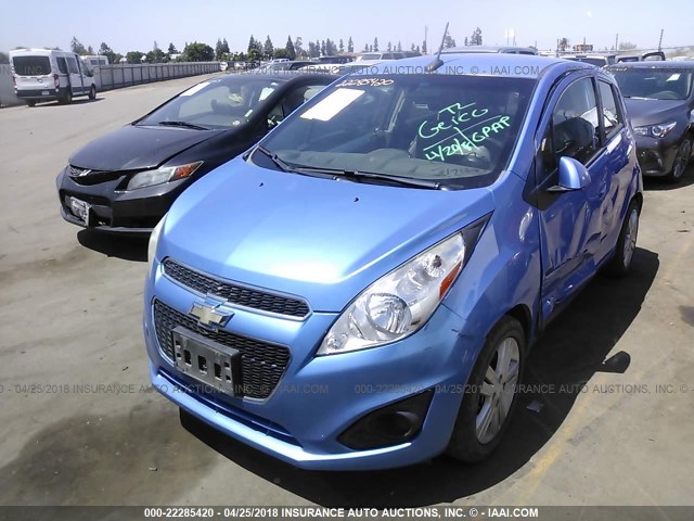 KL8CD6S92DC583233 - 2013 CHEVROLET SPARK 1LT BLUE photo 2